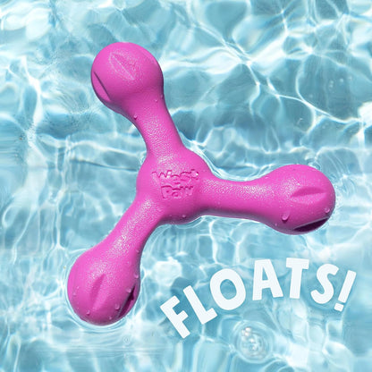 Zogoflex Air Skamp Tug-Of-War Stick Dog Chew Toy – Hollow, Squishy Interactive Toy for Dogs, Puppies – for Chewing, Catch, Carry, Fetch, Dishwasher Safe, Latex-Free, Large 8.5", Aqua Blue